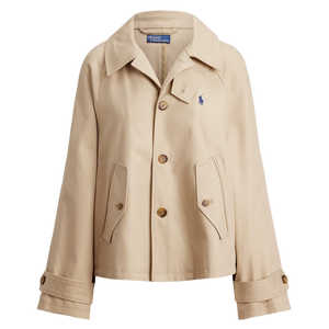 Chaqueta Corta de Sarga con Trabillas
