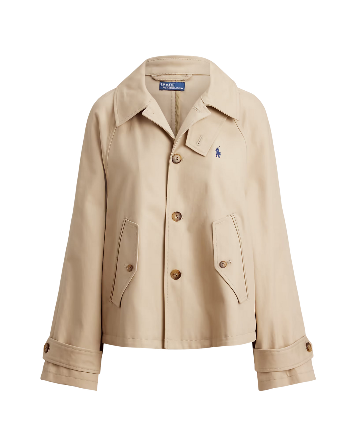 Chaqueta Corta de Sarga con Trabillas