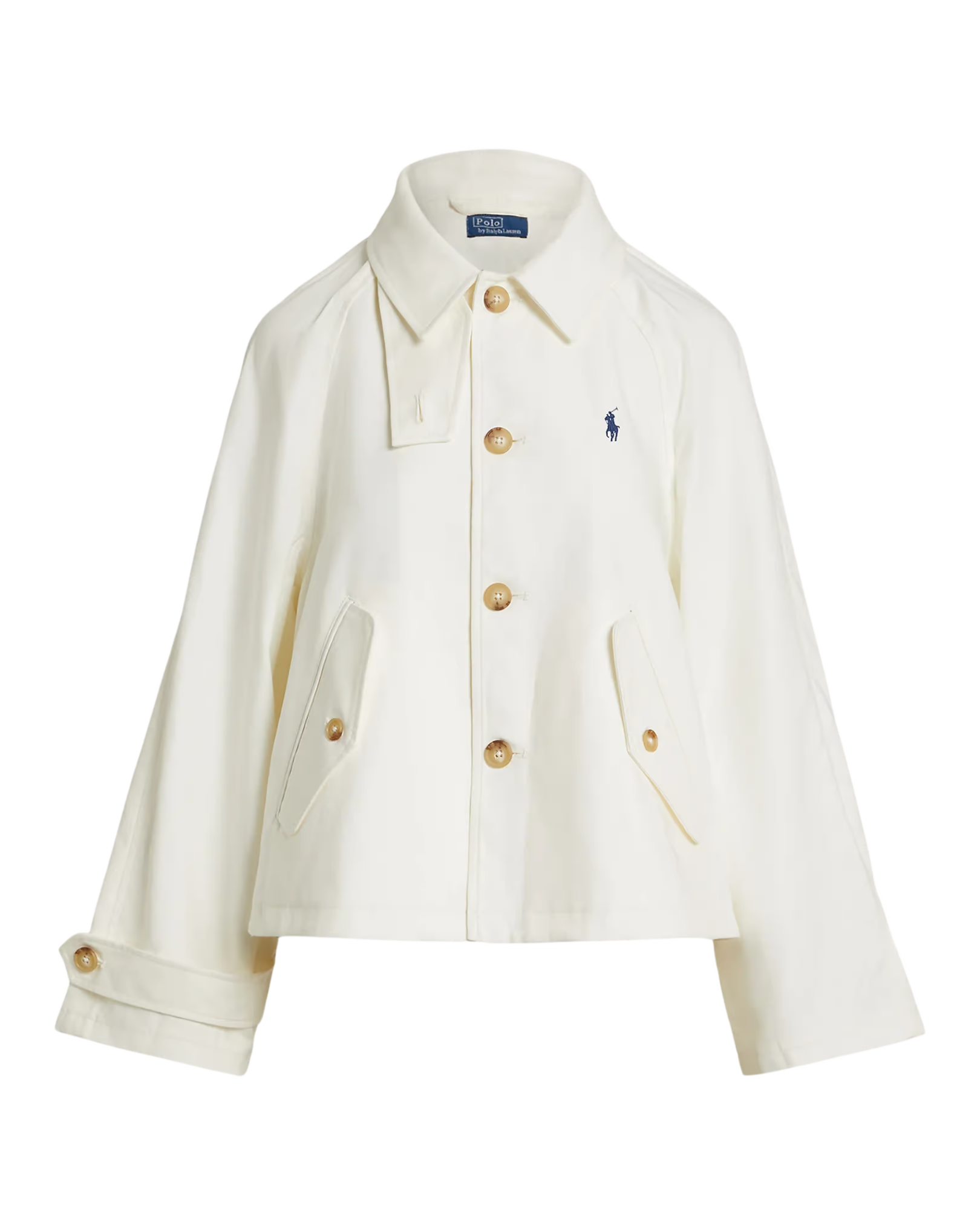 Chaqueta Corta de Sarga con Trabillas