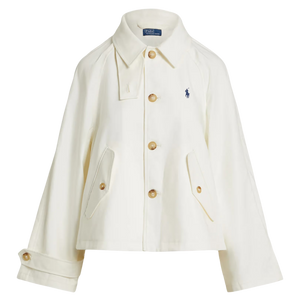 Chaqueta Corta de Sarga con Trabillas