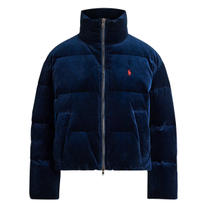 Chaqueta Acolchada de Pana con Cuello Alto