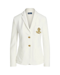 Blazer de Punto con Monograma de Dos Botones