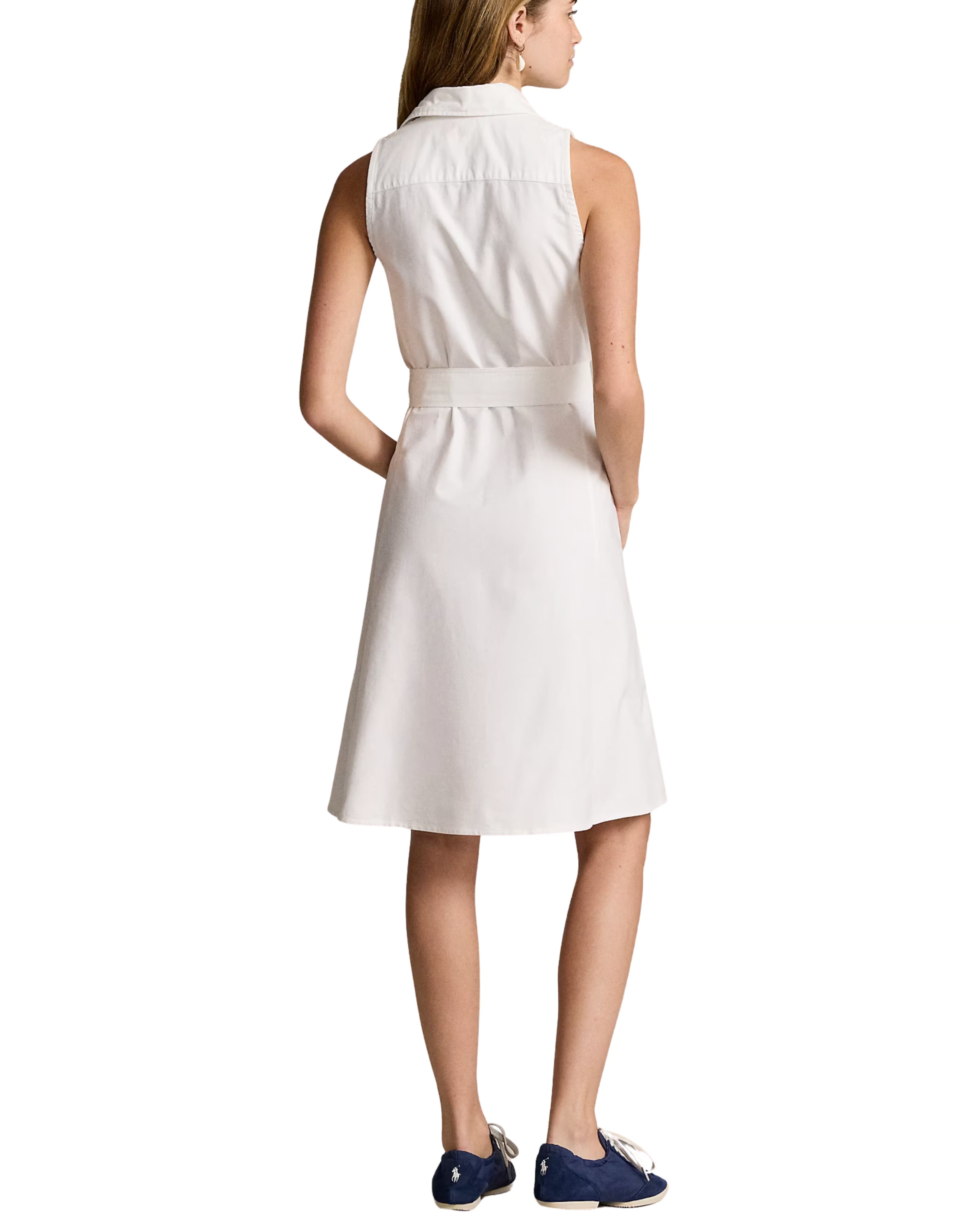 Vestido Blanco Oxford con cinturón - Polo Ralph lauren