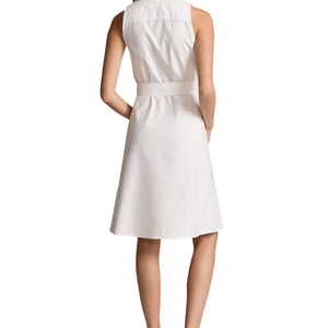 Vestido Blanco Oxford con cinturón - Polo Ralph lauren