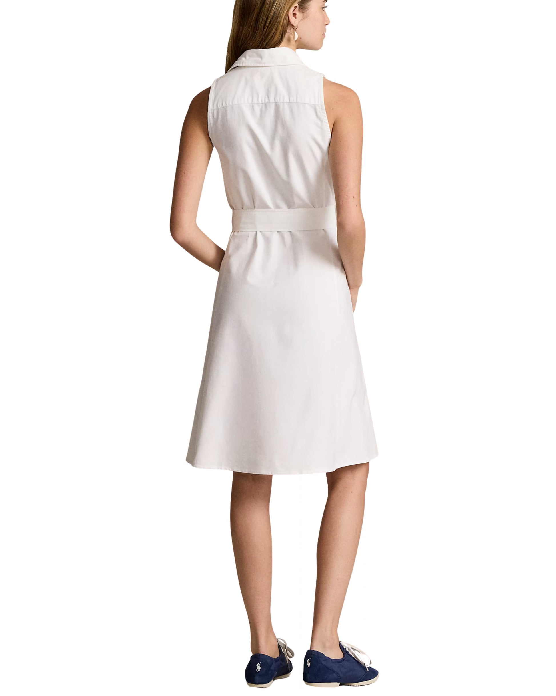Vestido Blanco Oxford con cinturón - Polo Ralph lauren